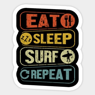 Eat Sleep Surf Repeat Sticker